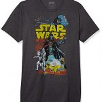 STAR WARS Men’s Galactic Strive towards T-Shirt – Charcoal Heather – Gigantic