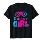 Gamer Girl Playing Video Video games Gamer Girls americans Gift Gaming T-Shirt