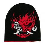 JINX Cyberpunk 2077 Going Solo Reversible Knit Beanie, Gray/Pink, Grownup Dimension