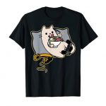 Nerdy Ramen Ingesting Gamer Cat Game Paused T-Shirt