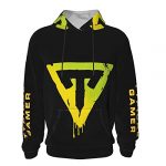 Fahion Hooded Gamer Triangle Sweatshirt Tops with Pockets Children Hooded Early life Children Hoodies For Ladies&Boys Pullover Fats Black