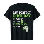 9 one year Aged Boys Ninth Nice Birthday Gaming Video Gamer T-Shirt