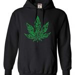 XX-Neat Dismal Mens Massive Psychedelic Pot Leaf Marijuana 420 Sweatshirt Hoodie