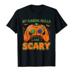 Halloween Jack O Lantern Gamer Comic Gaming Talents Boys Kids T-Shirt