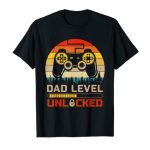Dad Level Unlocked Keychain Classic Retro Video Game T-Shirt