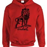 LION OF JUDAH – christian jesus christ god Pullover Hoodie, XL, Red