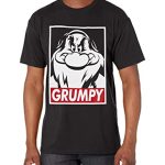 Disney mens Snow White and Seven Dwarfs Grumpy Graphic T-shirt T Shirt, Dark, Minute US