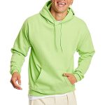 Hanes Men’s Pullover EcoSmart Hooded Sweatshirt, lime, X Obedient