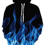 Smoke Hooded Sweater for Men Amusing Gloomy and Blue Flaming Hearth Rave Pullover with Drawstring Man Habitual Chinese Ink Kind Hoodies Sweatshirts Lady Home Classy…