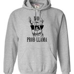 Medium Oxford Mens No Prob-Llama Silly Llama Followers Sweatshirt Hoodie