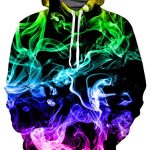 uideazone Men’s Heat Hoodies 3D Though-provoking Smoke Printed Hooded Sweatshirt Winter Long Sleeve Pullover Coat Jacket Outwear Jumper Sweater