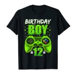 12th Birthday Boy Video Video games Gamer Gaming 12 Year Frail Boys T-Shirt