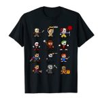 Pixel Halloween Horrifying Fear Christmas Gamer and Motion photography T-Shirt