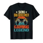 Humorous Gamer Son Big Brother Gaming Story Reward Boys Young folks T-Shirt
