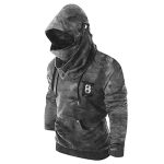 Mens Hoodies, Shadowy Hoodie Men Men’s Hoodies Flamingo Hoodie Halloween Hooded Pullover Jacket Cosplay Coat Drawstring Hoodie Hoodir Oversized Hoodie Long Gray Sweater Zipper Gamer…