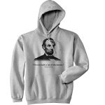 Abraham Lincoln Hoodie Now not a Fan of the Theater Amusing History Sweatshirt (Heather Grey) – 3XL