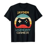 Jayden Name Reward – Customized Legendary Gamer T-Shirt