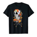 Halloween skeleton gamer video gaming boys men younger folks younger folks T-Shirt