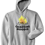 Campfire Hoodie Droll Gratified Camper Summer Camping Outside Hooded Sweatshirt (Light Heather Grey) – 3XL