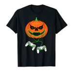 Halloween Jack O Lantern Video Gaming Lover Gamer Children Boys T-Shirt