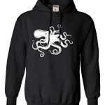 X-Orderly Shaded Mens Octopus Silhouette Sweatshirt Hoodie