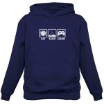 Enjoy Sleep Sport – Reward for Gamer Gaming Males’s Hoodie Little Navy