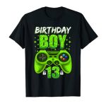 13th Birthday Boy Video Games Gamer Gaming 13 Year Frail Boys T-Shirt