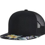 Quanhaigou Mesh Trucker Hats,Outdoors Snapback Dad Hat,Hip Hop Males Females Adjustable Baseball Caps (Unlit Flower B)