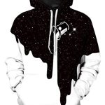 Teen Boys 3d Spilled Milk Hoodie Novelty Pullover Hooded Sweatshirt sunless (US M)