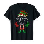 Christmas Gamer Elf Shirt The Gamer Elf Gaming Items Boys T-Shirt
