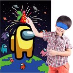 Pin the Hats on Celebration Video games, Video Video games Celebration Favors Supplies with Immense Poster, 12 pcs Hats Stickers, 2pcs Blindfolds for Kids Ladies…