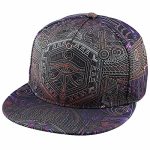 Samtree Adjustable 3D Printed Flat Bill Baseball Cap,Hip Hop Dancing Snapback Hat(Fashion 8)