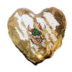 Peach is Mine King Turtle Dragon Monster Video Recreation Parody – Flip Reversible Sequin Coronary heart Pillow Quilt, Empty Case (Gold)