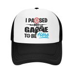 I Paused My Sport to Be Here Trucker Hat Mesh Attend Adjustable Droll Gift Baseball Snapback Cap for Men Ladies