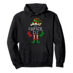 Christmas Gamer Elf Shirt The Gamer Elf Gaming Gifts Boys Pullover Hoodie