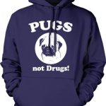 Pugs No longer Remedy Sweater Pug Face Silly Shirts Canines Humor Novelty Hoodie (Navy) – 3XL