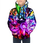 Boys Comic strip Hoodie 3D Printing Anime Hoodie for Younger other folks Pullover Teen Novelty Hoodies with Pockets M