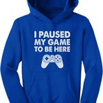 I Paused My Sport to Be Right here Silly Gift for Gamer Early life Hoodie Neat Blue