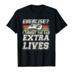Extra Lives Amusing Video Sport Controller Retro Gamer Boys T-Shirt