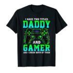 Mens Comic Gamer Traditional Video Games Gaming Reward Daddy Dad Mens T-Shirt