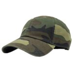 Utmost Unisex Classic Low Profile Cotton Baseball Cap Easy Blank Camoflauge Gentle Unconstructed Adjustable Dimension Dad Hat (Camo Woodland)