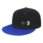 Video Game Heartbeat Baseball Cap Traditional Snapback Hat Cap Hip Hop Vogue Flat Bill Adjustable Blue