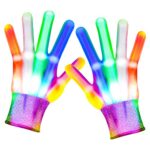 SAITCPRY Gentle Up Gloves for Teens, Flashing LED Gentle Gloves Glow Gloves Cool Fun Led Gloves Teens Toys for Age 3-12 Boys Girls Birthdays Halloween…