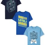 The Teenagers’s Draw Boys Instant Sleeve Graphic T-Shirt 3-Pack, It is Game Time/Max Level Gamer/Controller, XXLarge
