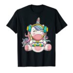 Gamer Girl Unicorn Gaming Cute Video Game Ladies Girls T-Shirt