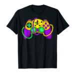 Retro Video Game Controller Hat Mardi Gras Gaming Enthusiasts T-Shirt