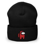 Video Sport Impostor Beanie Unisex Knitted Hat Stretchy Cap for Males Girls folks (Red)