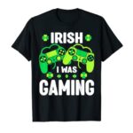 Irish I Used to be Gaming Humorous St Patricks Day Gamer Boys T-Shirt
