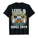 Stage 9 Unlocked Awesome 2014 Humorous Gamer Ninth Birthday T-Shirt