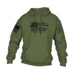 Yell Vogue Vintage American Hoodie (Army Inexperienced, Medium)